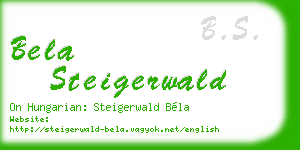 bela steigerwald business card