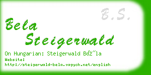 bela steigerwald business card